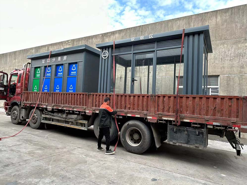 吸煙亭、垃圾分類房發(fā)貨安徽